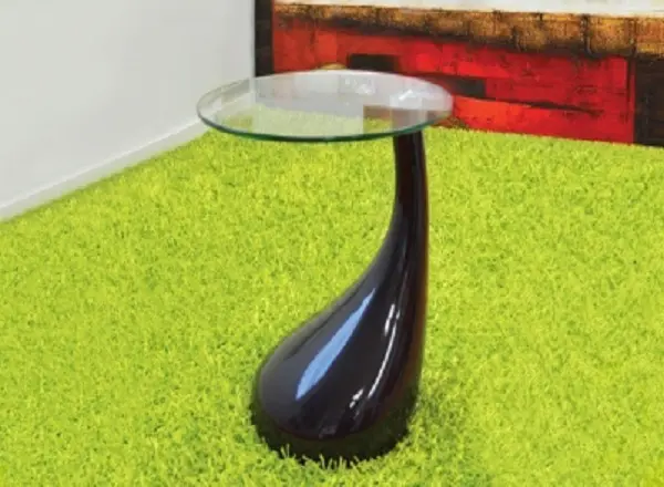 Black Tear Drop End Table