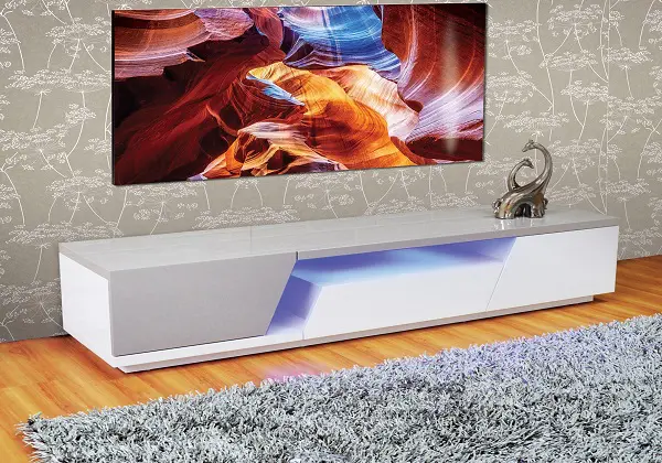 Blue Led lights TV Stand