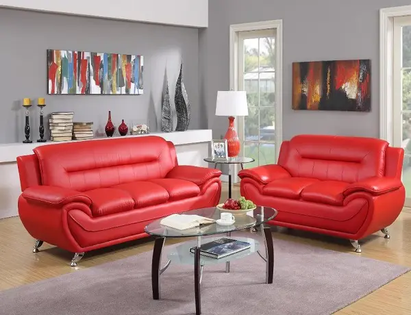 Tivoli Red Sofa & Loveseat