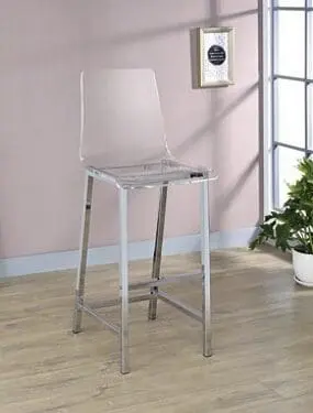 Bar Stools Clear Acrylic (Set of 2)
