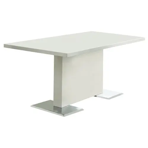Anges 5PC Dining Set Glossy White - Image 2