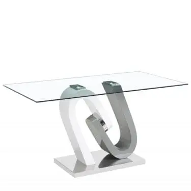 Anoris White/Black Dining Set