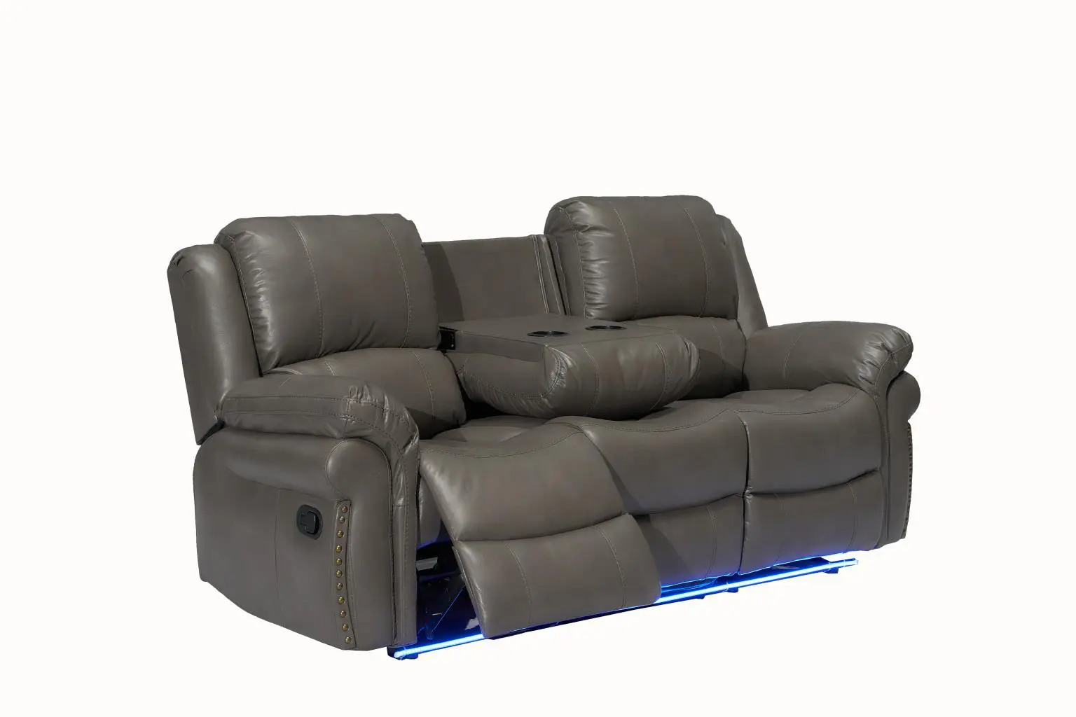 Cesar Grey Sofa Set w/Bluetooth Speakers & Led Light - Image 3