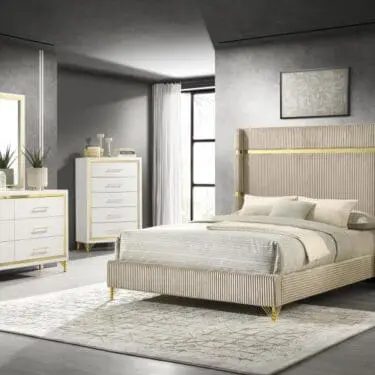 Lucia Upholstered Wingback Bedroom Beige