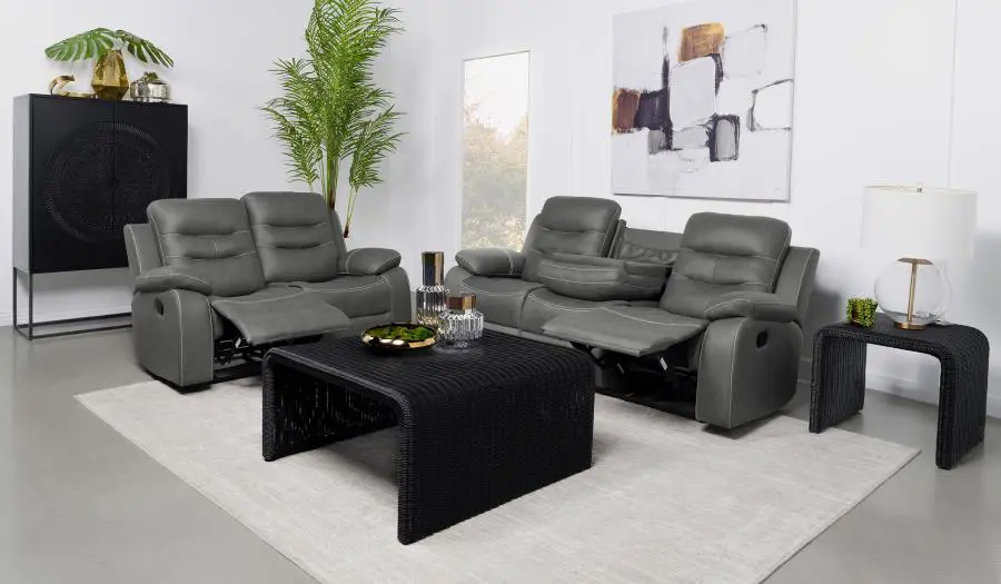 Nova Reclining Sofa Set Dark Grey