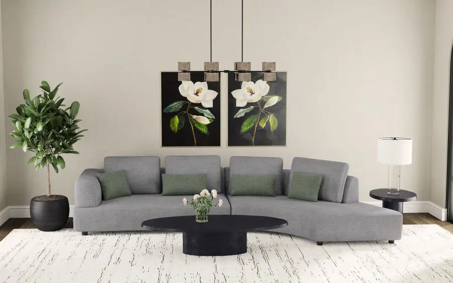Toscano Upholstered Sectional Grey