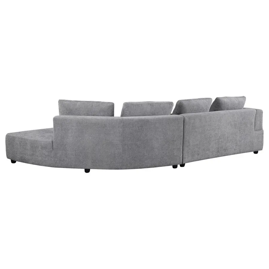 Toscano Upholstered Sectional Grey - Image 2