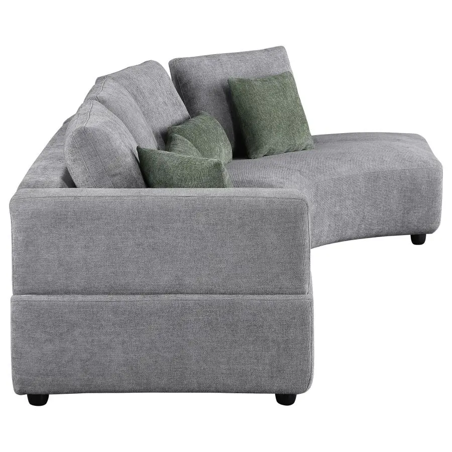 Toscano Upholstered Sectional Grey - Image 3