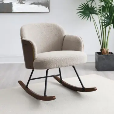 Paige Boucle Upholstered Rocking Chair