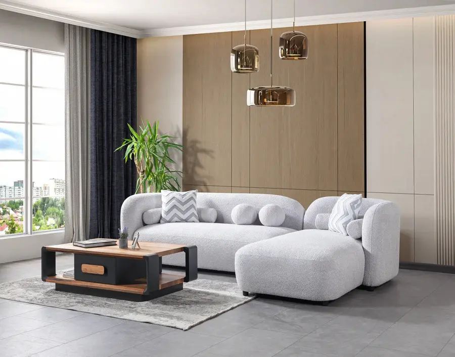 Liva Sand Boucle Sectional