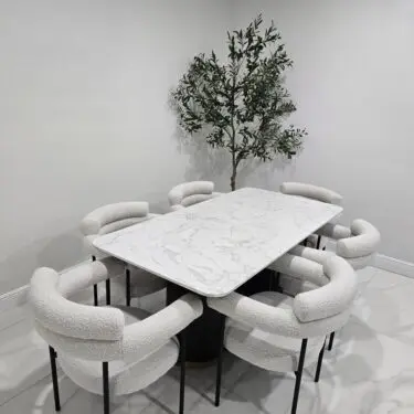 Clayten Dining Set w/Marble Top