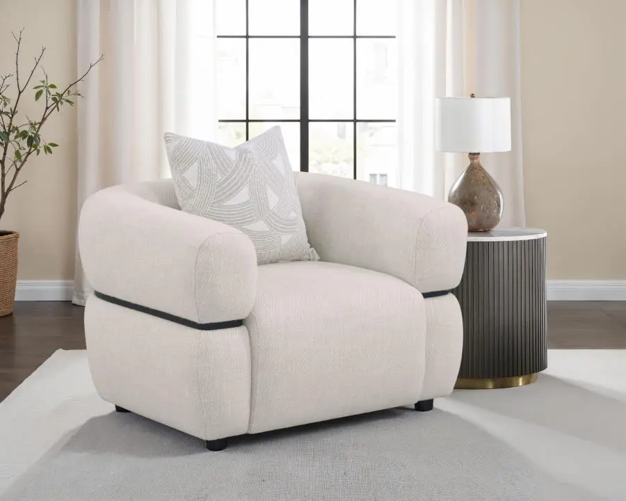 Jeanette Fabric Sofa Set Beige - Image 12