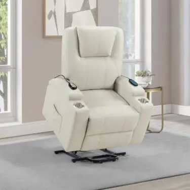 Armstrong Upholstered Power Lift Massage Recliner