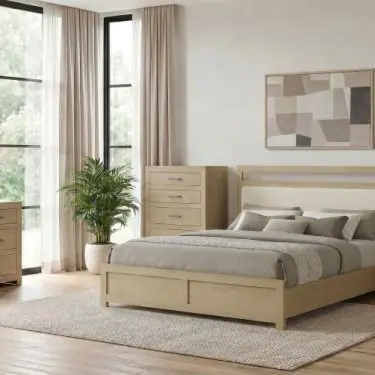 Hendricks Bedroom Set Light Oak