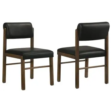 Kehoe Upholstered Dining Side Chair Black (Set of 2)