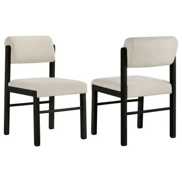 Kehoe Upholstered Dining Side Chair Cream (Set of 2)
