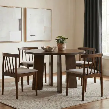 Strouse 5-piece Dining Set Walnut
