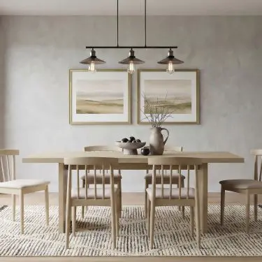 Decker 7-piece 82-inch Rectangular Dining Set Natural Oak