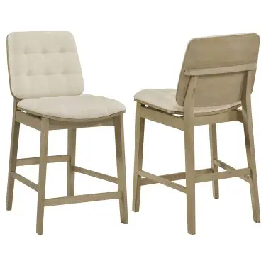 Redbridge Upholstered Counter Chair Cream (Set of 2)