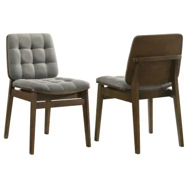 Redbridge Upholstered Side Chair Grey (Set of 2)