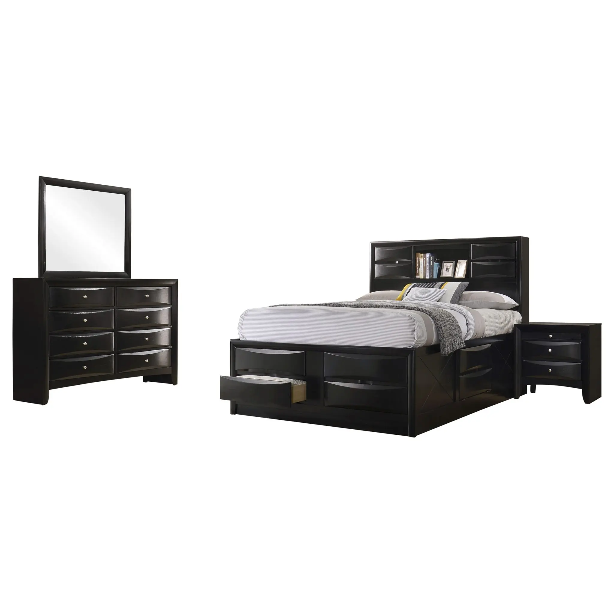 Briana Storage Bed Black - Image 2