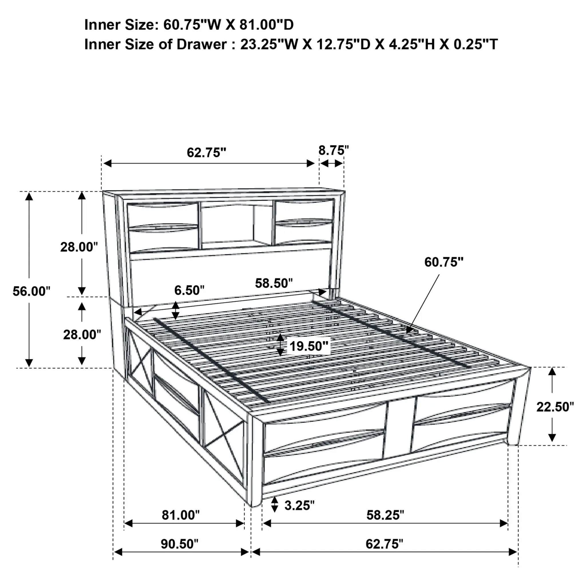 Briana Storage Bed Black - Image 11