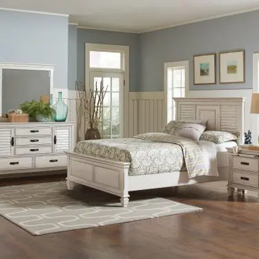 Franco Bedroom Set Distressed White