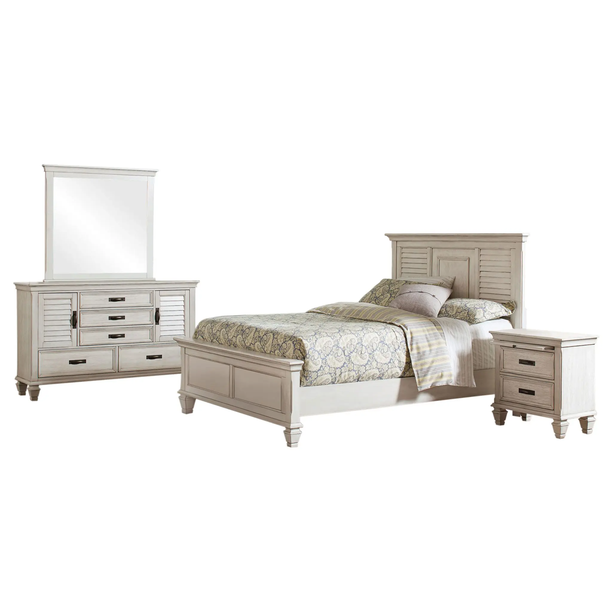 Franco Bed Distressed White - Image 2