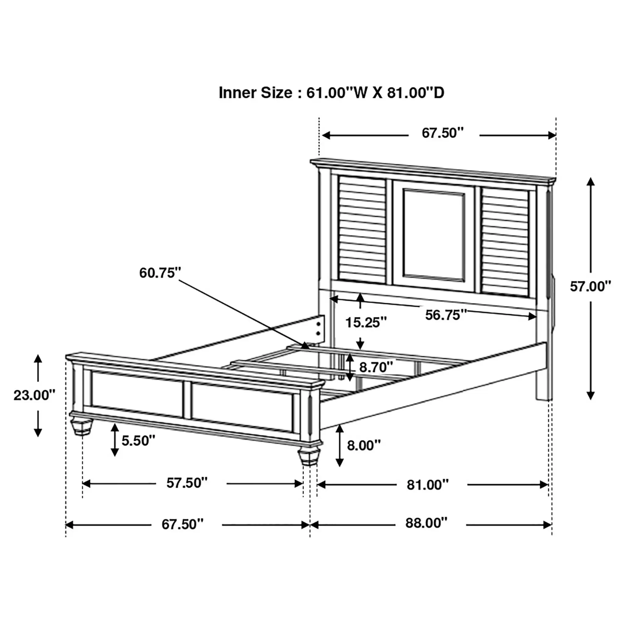 Franco Bed Distressed White - Image 9