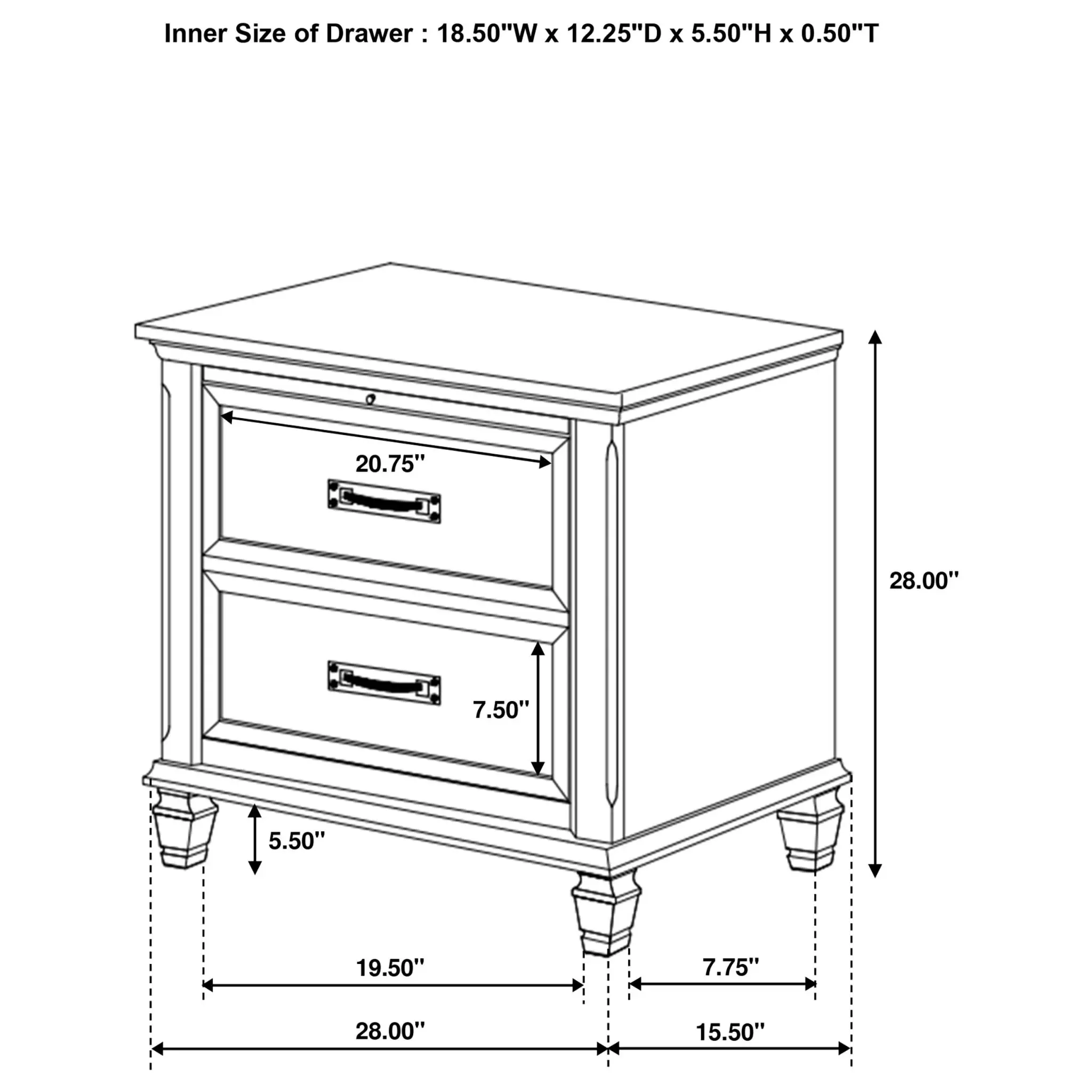 Franco Bed Distressed White - Image 10