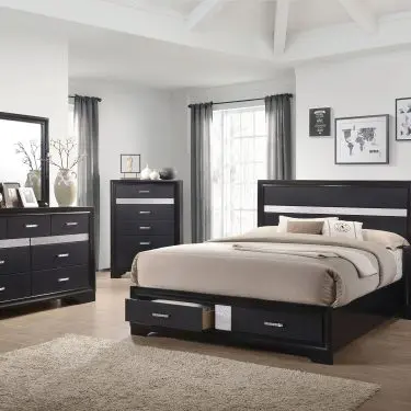 Miranda Storage Bedroom Set Black