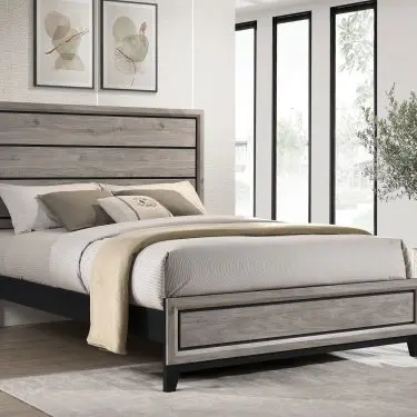 Valen Panel Bed Light Taupe