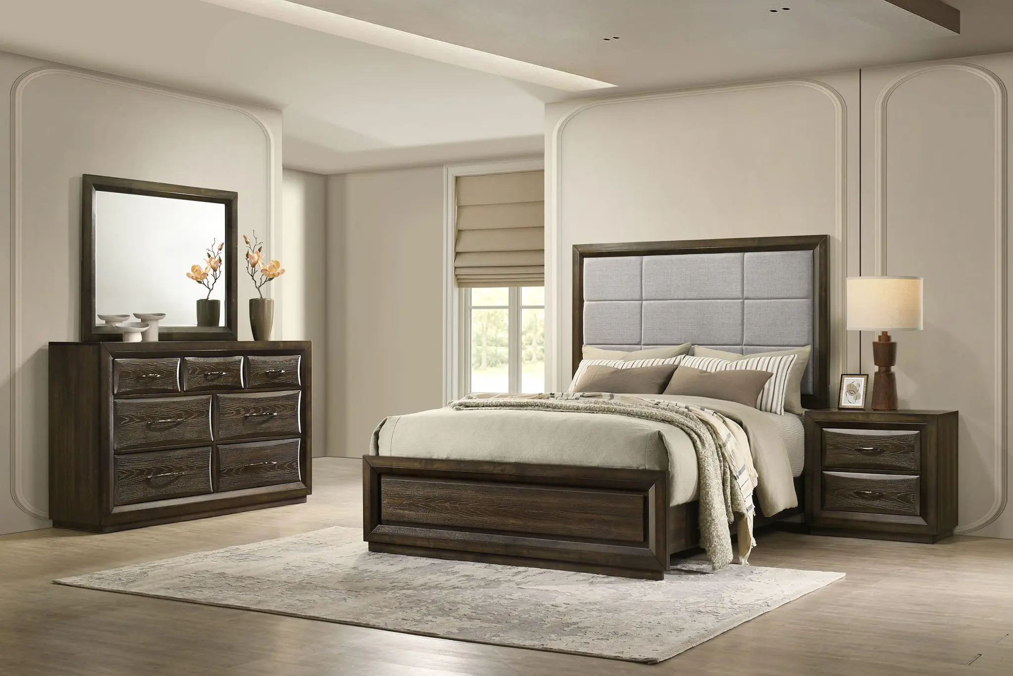 Atlas Bed Dark Oak