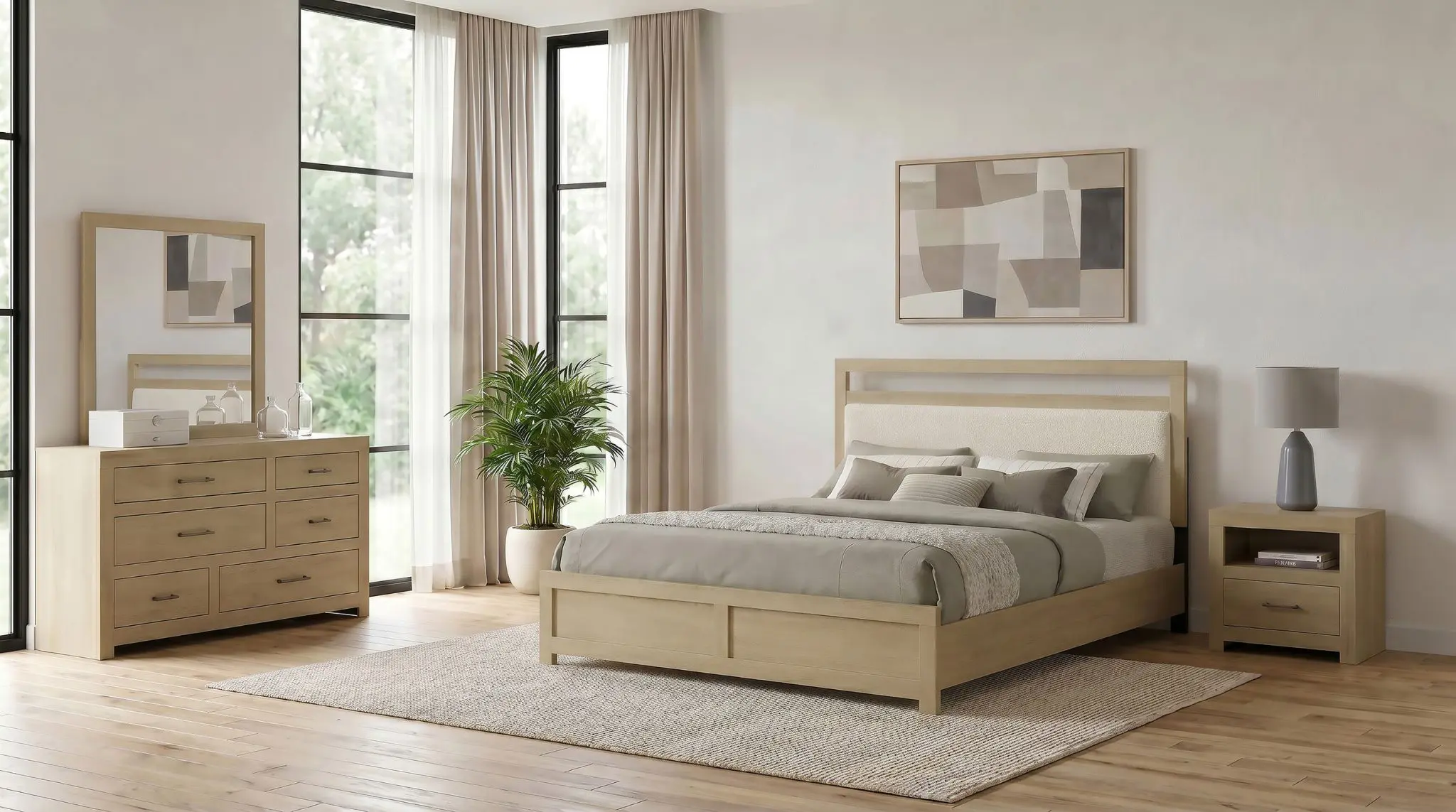 Hendricks Panel Bedroom Set Light Oak