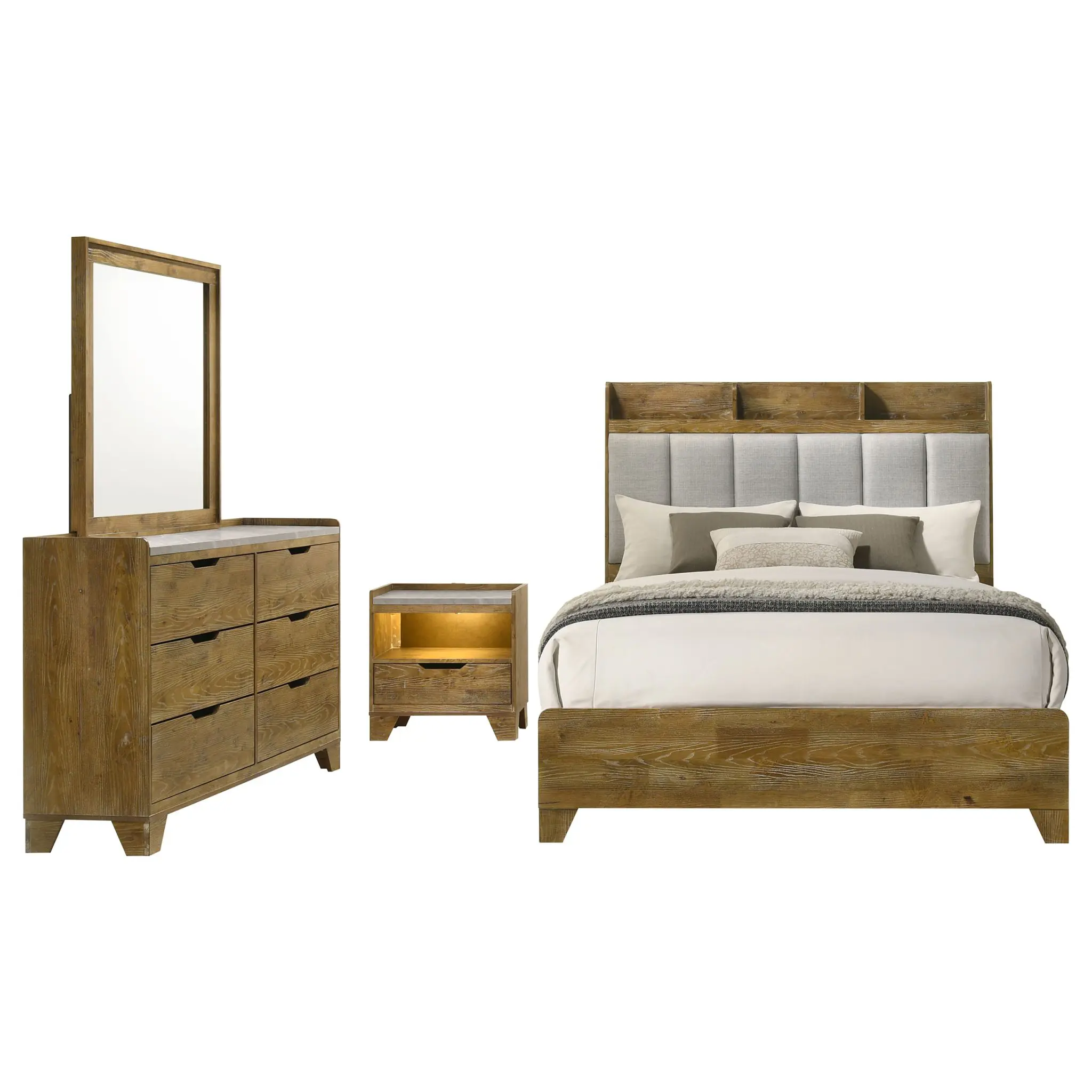 Henderson Bed Medium Oak - Image 2