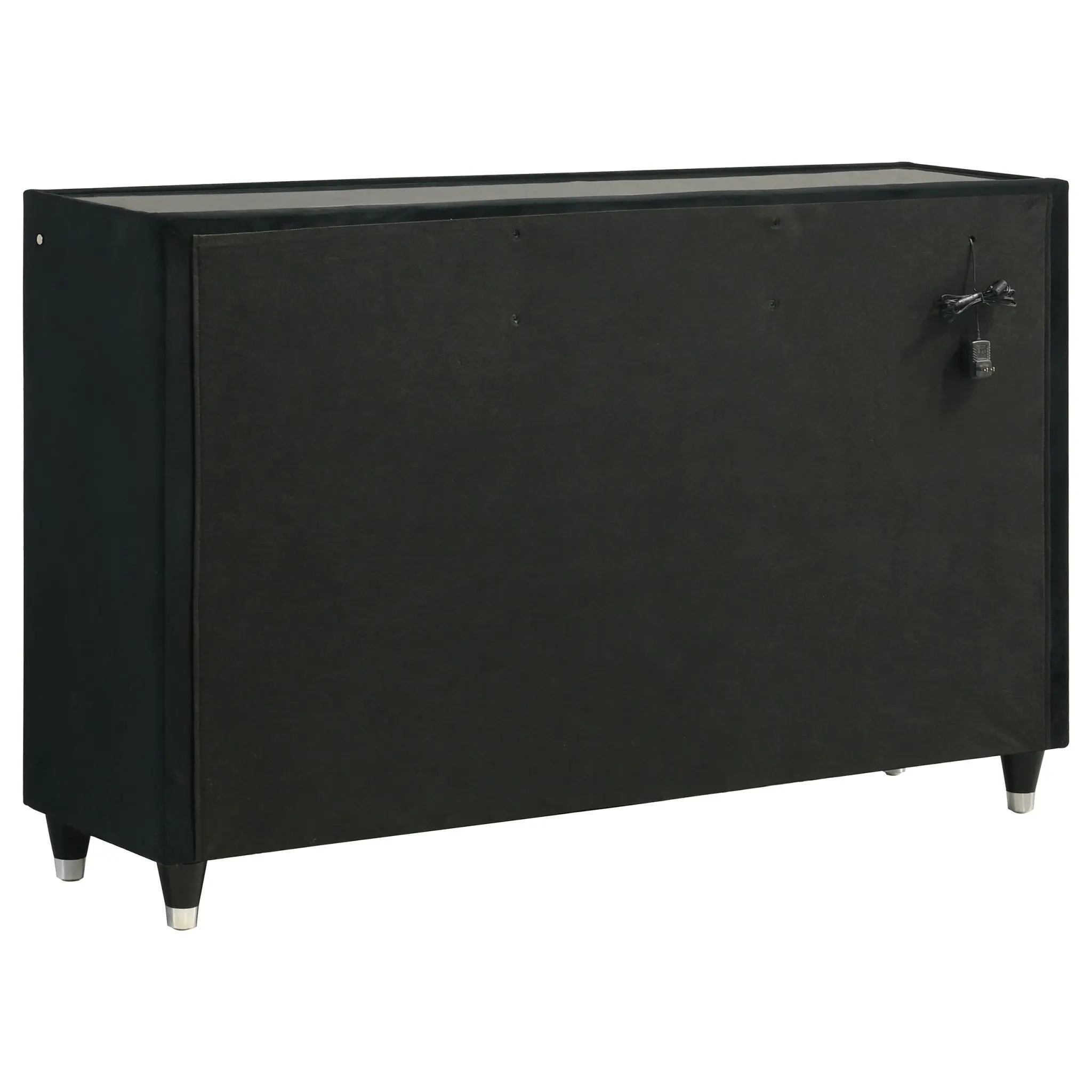 Ravenne Velvet Upholstered LED Bed Black - Image 8