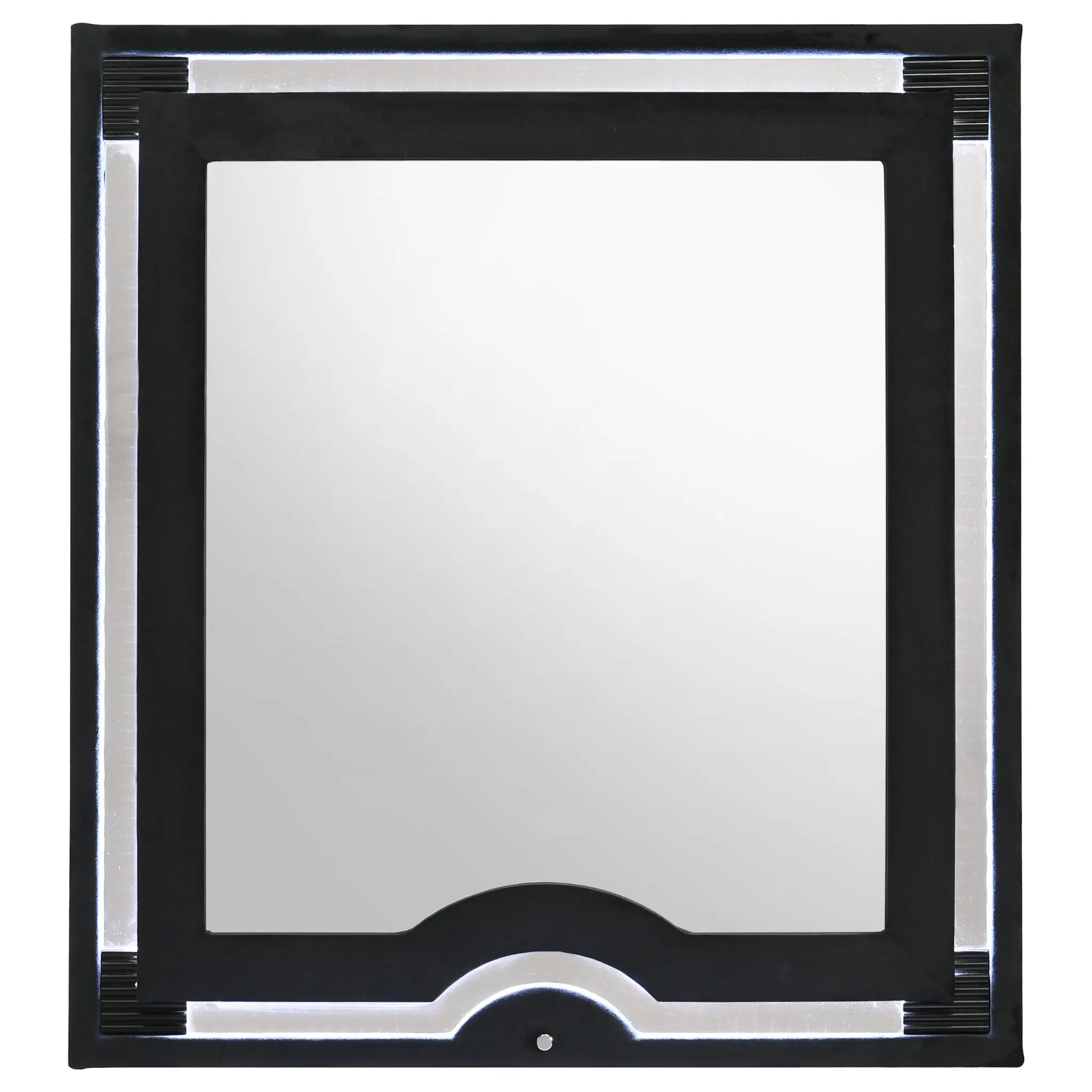 Ravenne Velvet Upholstered LED Bed Black - Image 10