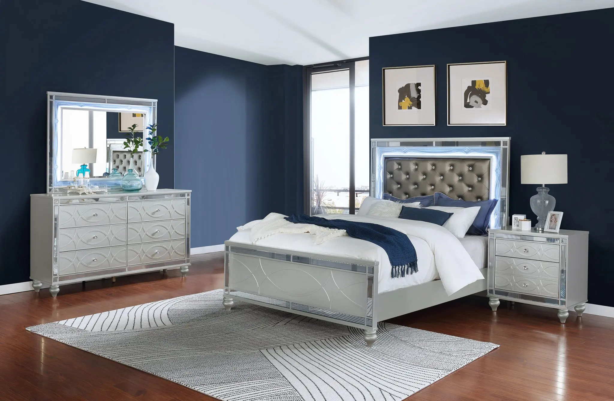 Gunnison Bed Silver Metallic
