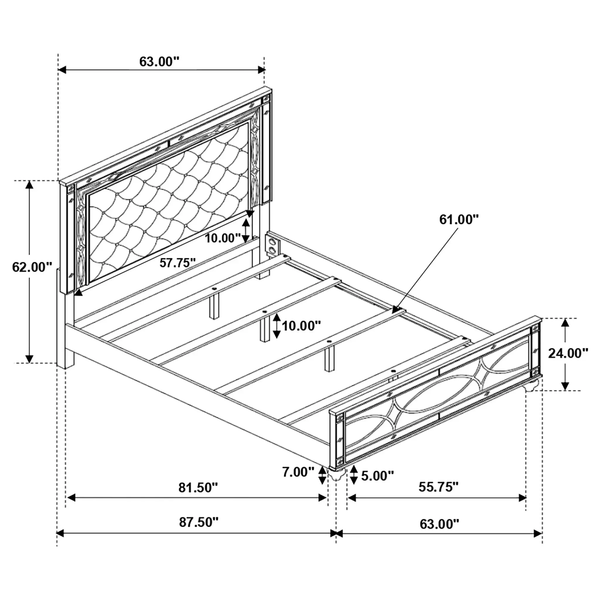 Gunnison Bed Silver Metallic - Image 15
