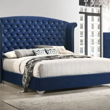 Melody Upholstered Bed Pacific Blue