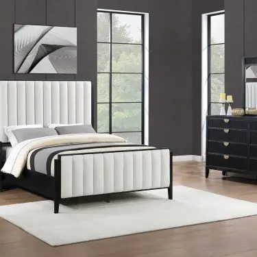 Brookmead Upholstered Bedroom Set Black