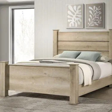 Oakglen Panel Bed Weathered Oak