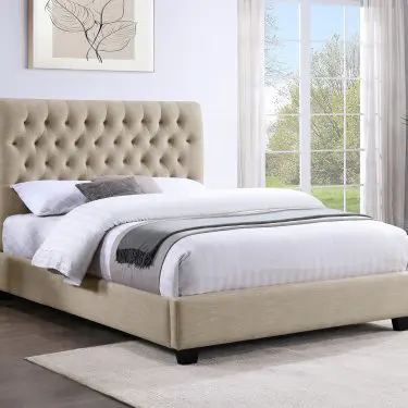 Chloe Upholstered Bed Oatmeal