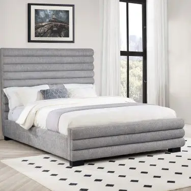 Patricia Upholstered Bed Grey