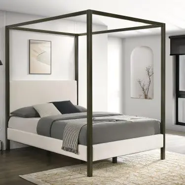 Monroe Canopy Bed Vanilla