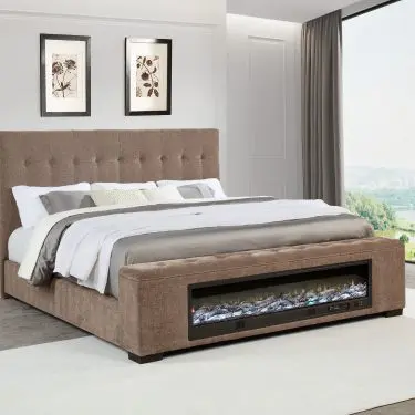 Senna Audio Flame Visualizer Bed Brown
