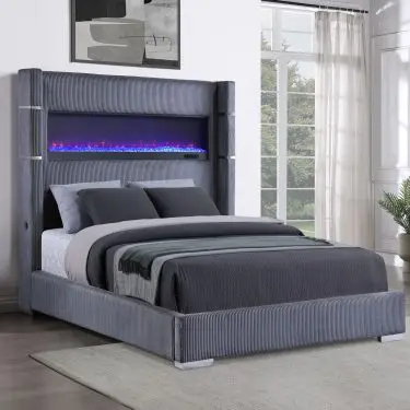Tisdall Flame Visualizer Bed Grey