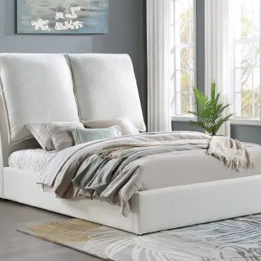 Gwendoline Upholstered Bed White
