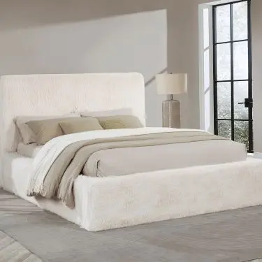 Rebecca Faux Fur Bed Cream