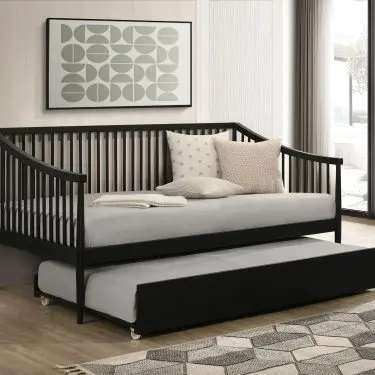 Delgado Daybed with Trundle Black